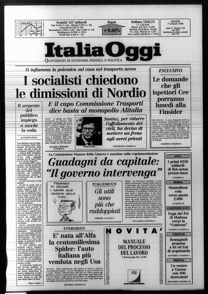 Italia oggi : quotidiano di economia finanza e politica